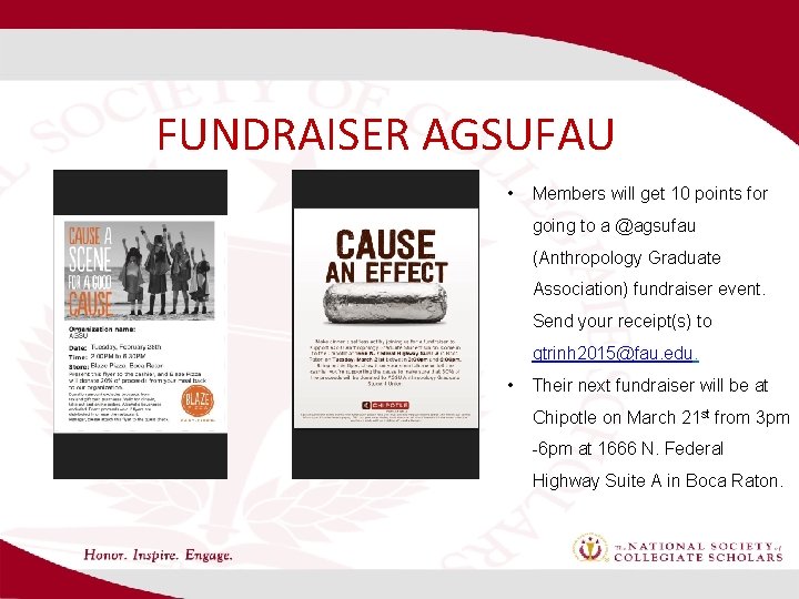 FUNDRAISER AGSUFAU • Members will get 10 points for going to a @agsufau (Anthropology