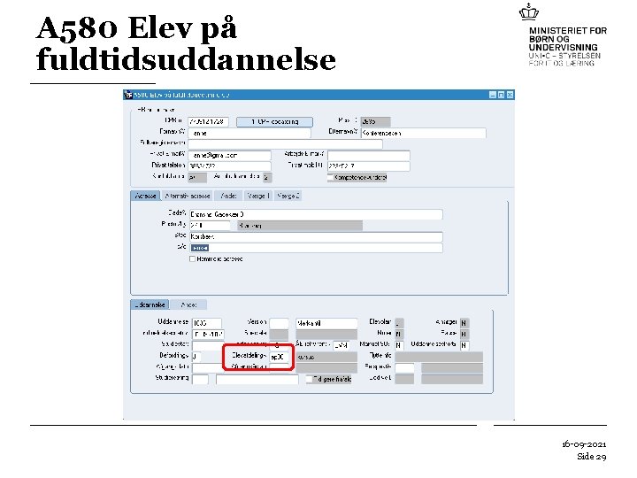 A 580 Elev på fuldtidsuddannelse 16 -09 -2021 Side 29 