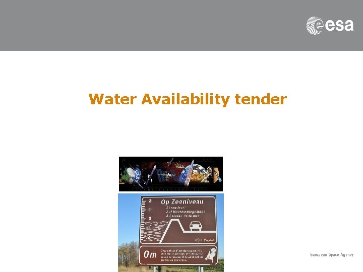 Water Availability tender 