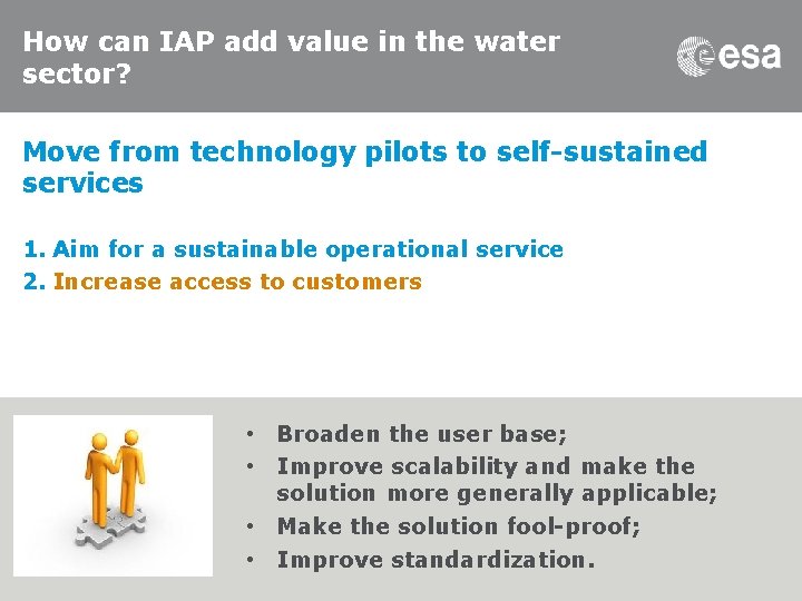 How can IAP add value in the water sector? Move from technology pilots to