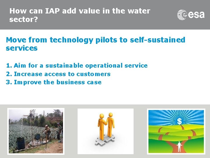 How can IAP add value in the water sector? Move from technology pilots to