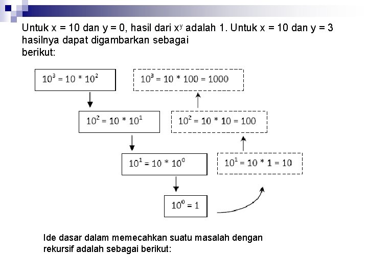 Untuk x = 10 dan y = 0, hasil dari xy adalah 1. Untuk