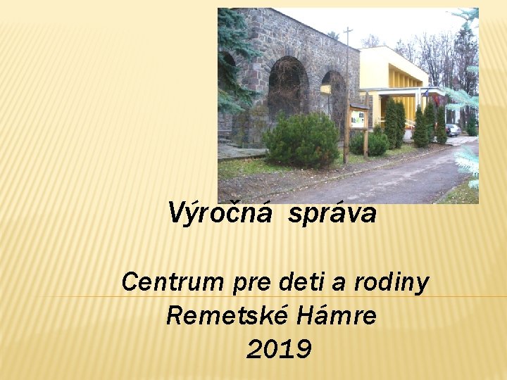 Výročná správa Centrum pre deti a rodiny Remetské Hámre 2019 