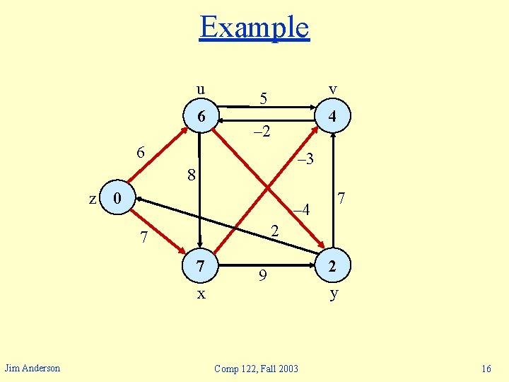 Example u 6 v 5 – 2 6 – 3 8 z 0 7