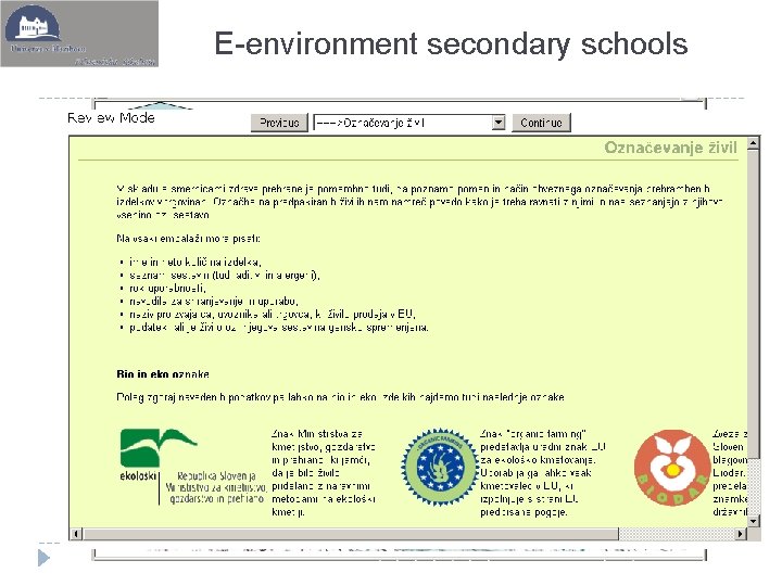 E-environment secondary schools 