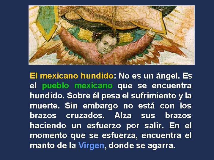 El mexicano hundido: No es un ángel. Es el pueblo mexicano que se encuentra