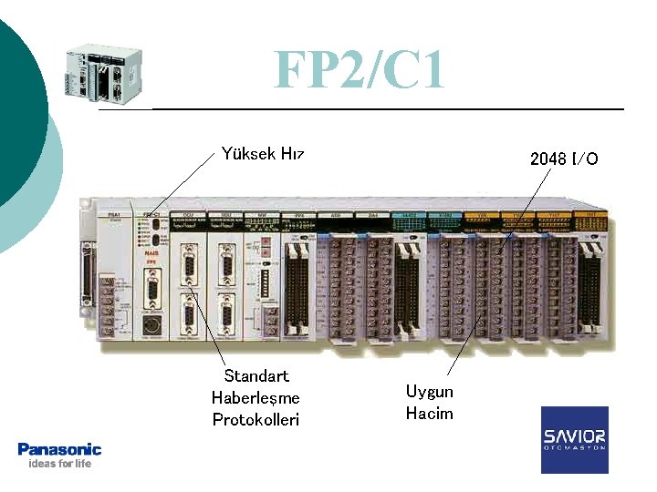 FP 2/C 1 Yüksek Hız Standart Haberleşme Protokolleri 2048 I/O Uygun Hacim 