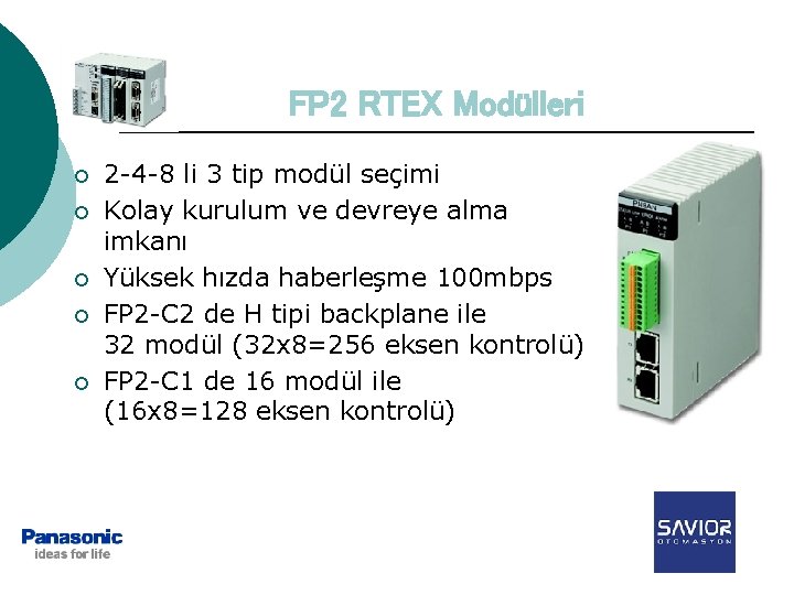 FP 2 RTEX Modülleri ¡ ¡ ¡ 2 -4 -8 li 3 tip modül