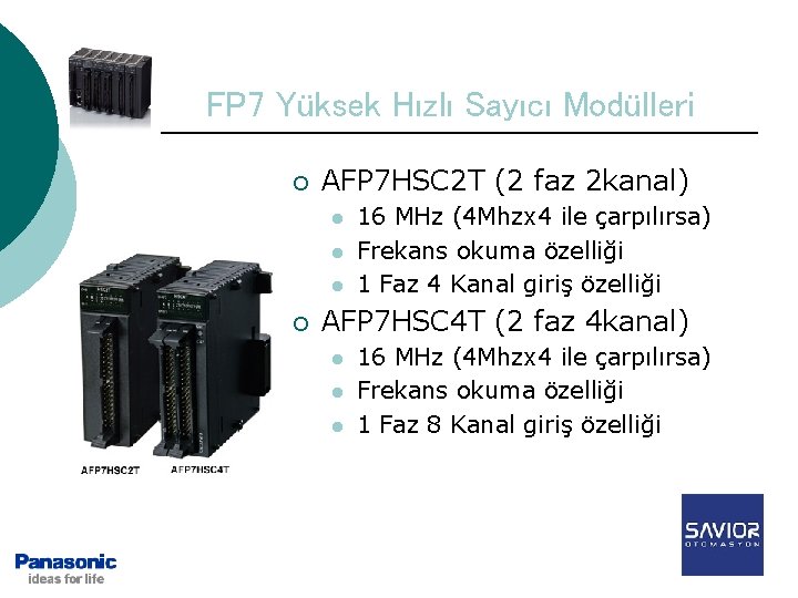 FP 7 Yüksek Hızlı Sayıcı Modülleri ¡ AFP 7 HSC 2 T (2 faz