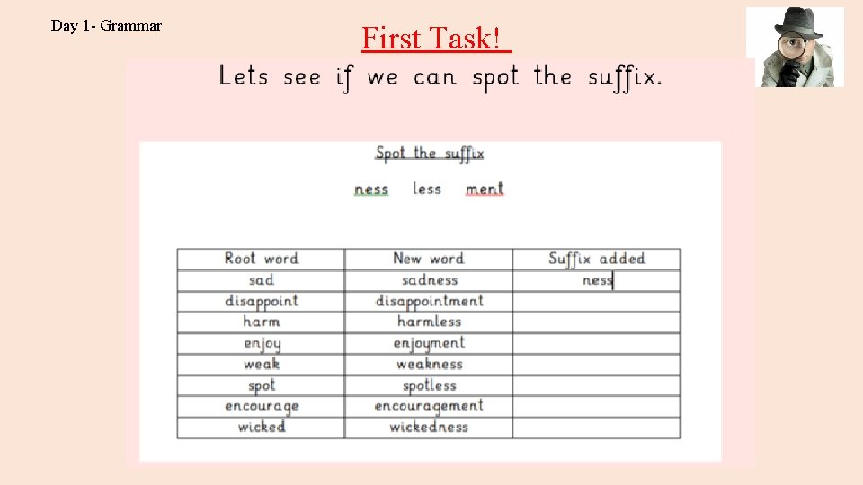 Day 1 - Grammar First Task! 