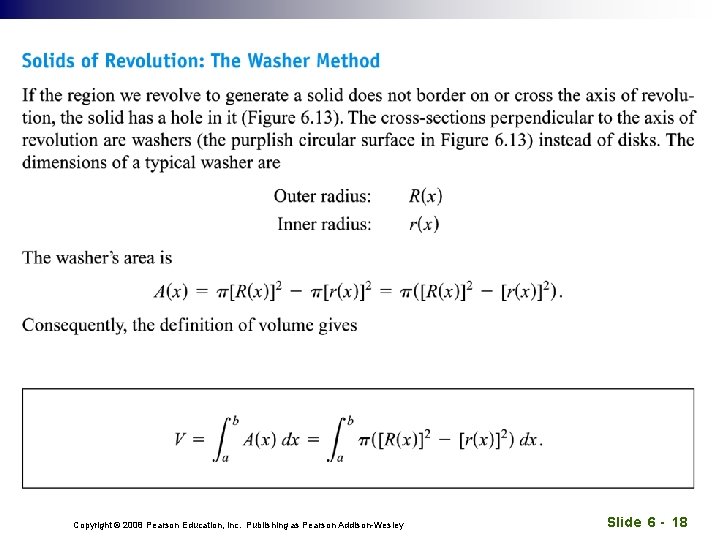 Copyright © 2008 Pearson Education, Inc. Publishing as Pearson Addison-Wesley Slide 6 - 18