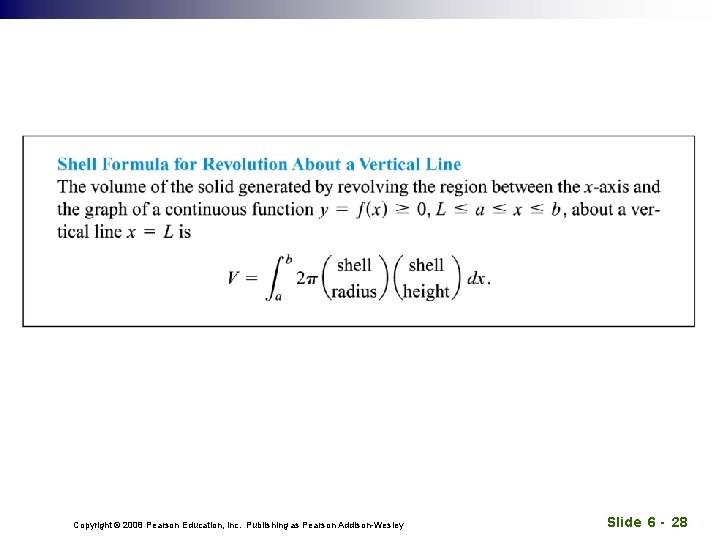 Copyright © 2008 Pearson Education, Inc. Publishing as Pearson Addison-Wesley Slide 6 - 28