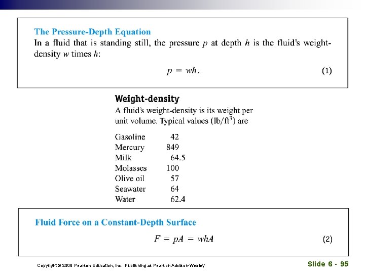 Copyright © 2008 Pearson Education, Inc. Publishing as Pearson Addison-Wesley Slide 6 - 95