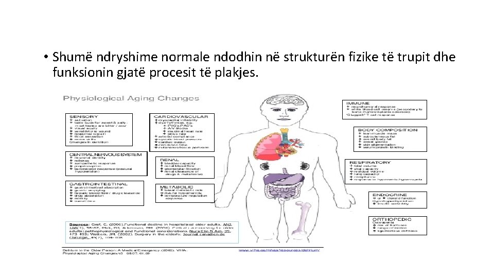  • Shumë ndryshime normale ndodhin në strukturën fizike të trupit dhe funksionin gjatë