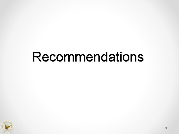 Recommendations 