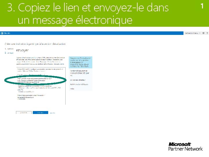 3. Copiez le lien et envoyez-le dans un message électronique 