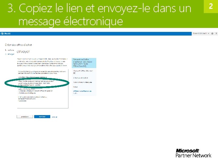 3. Copiez le lien et envoyez-le dans un message électronique 