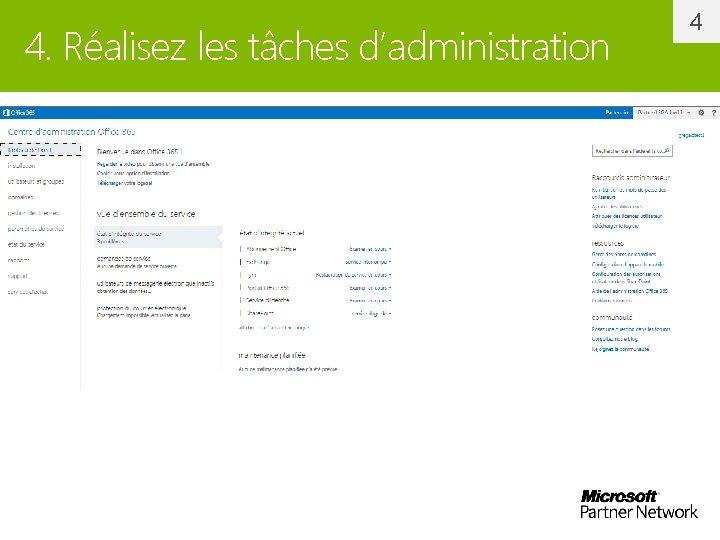 4. Réalisez les tâches d’administration 4 