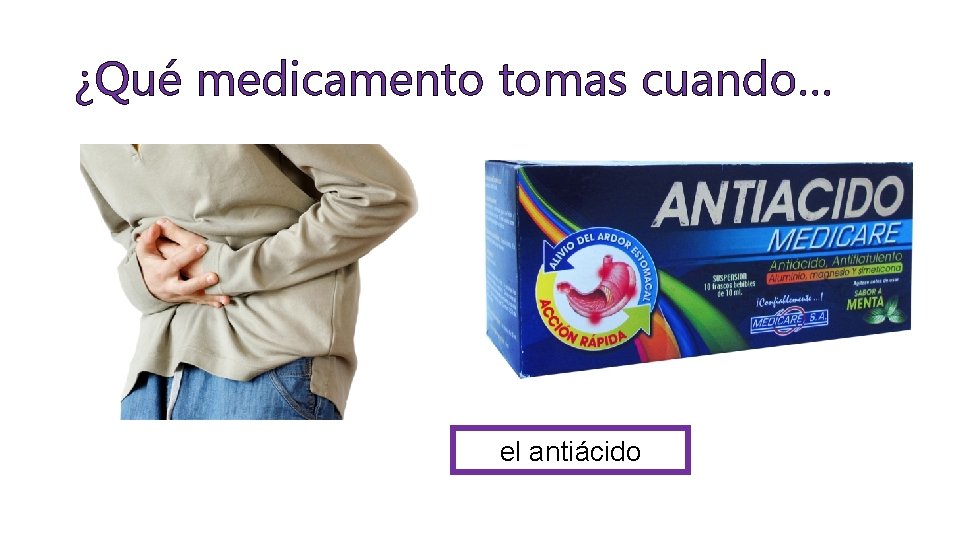 ¿Qué medicamento tomas cuando… el antiácido 