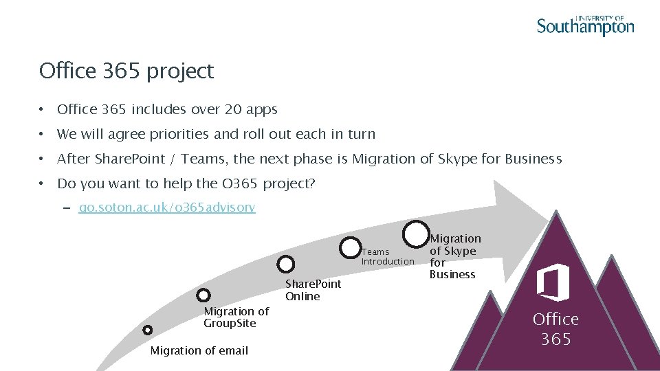 Office 365 project • Office 365 includes over 20 apps • We will agree