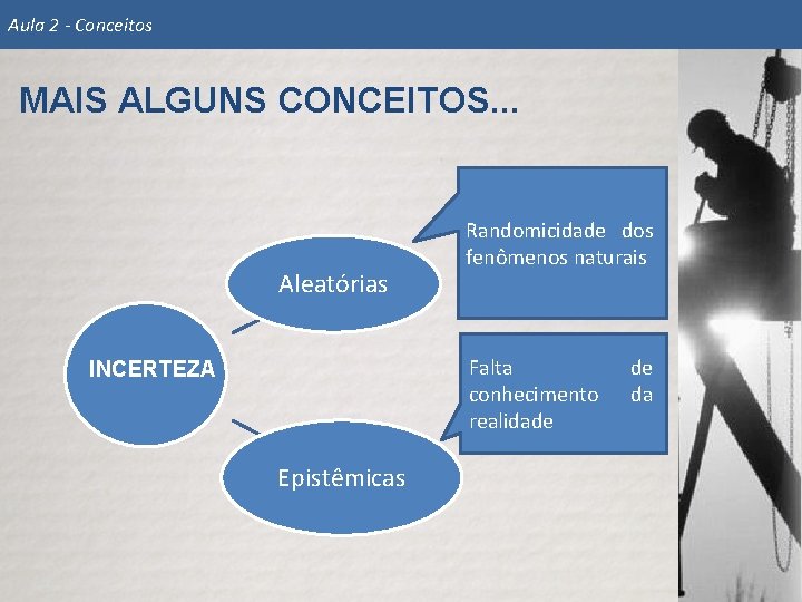 Aula 2 - Conceitos MAIS ALGUNS CONCEITOS. . . Aleatórias Randomicidade dos fenômenos naturais