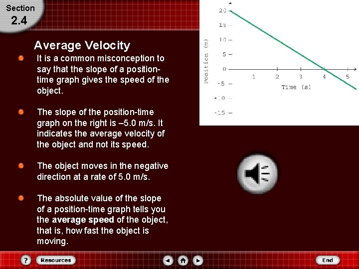 Section 2. 4 Average Velocity It is a common misconception to say that the