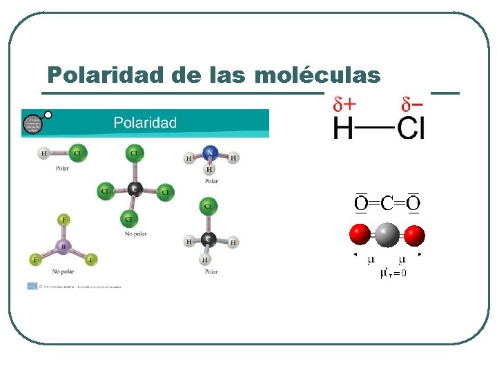 Polaridad de las moléculas 