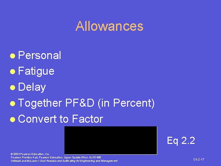 Allowances l Personal l Fatigue l Delay l Together PF&D (in Percent) l Convert