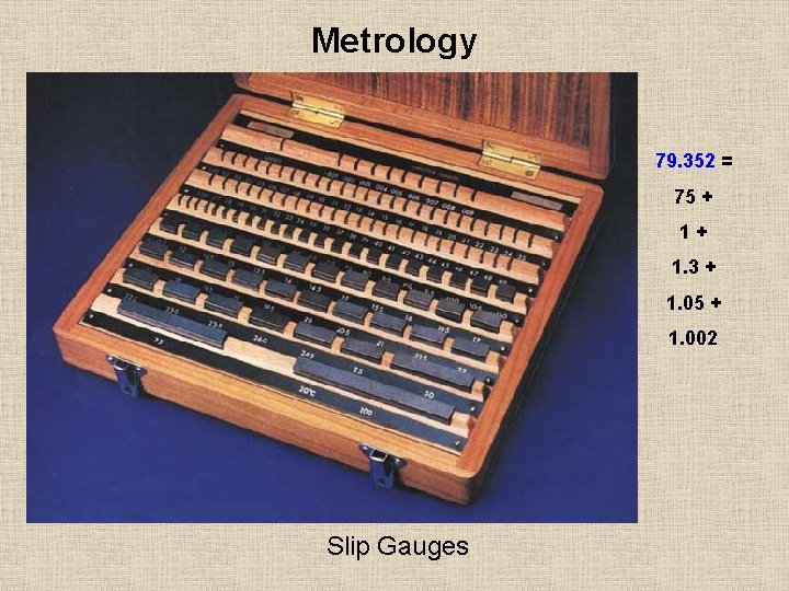 Metrology 79. 352 = 75 + 1+ 1. 3 + 1. 05 + 1.