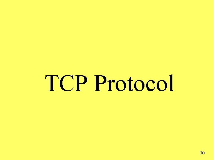 TCP Protocol 30 