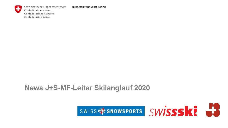 News J+S-MF-Leiter Skilanglauf 2020 
