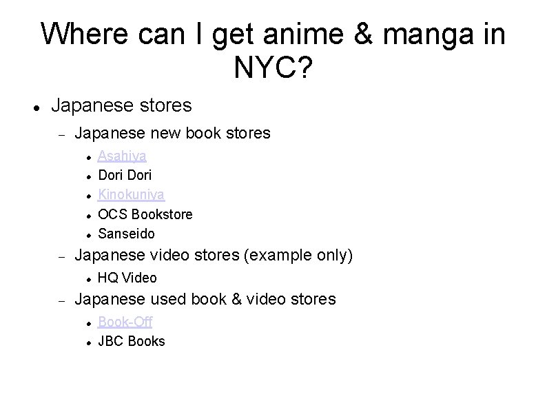 Where can I get anime & manga in NYC? Japanese stores Japanese new book