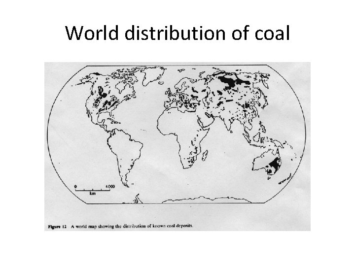 World distribution of coal 