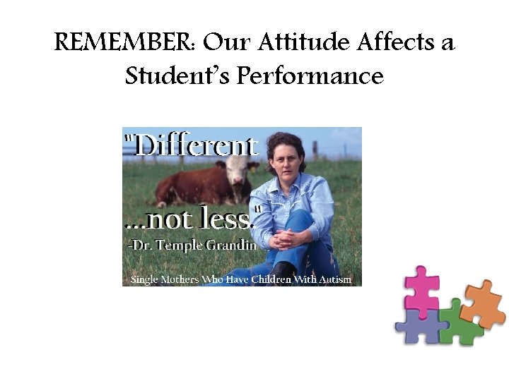 REMEMBER: Our Attitude Affects a Student’s Performance 