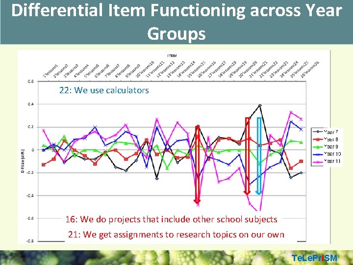 Differential Item Functioning across Year Groups 22: We use calculators 16: We do projects