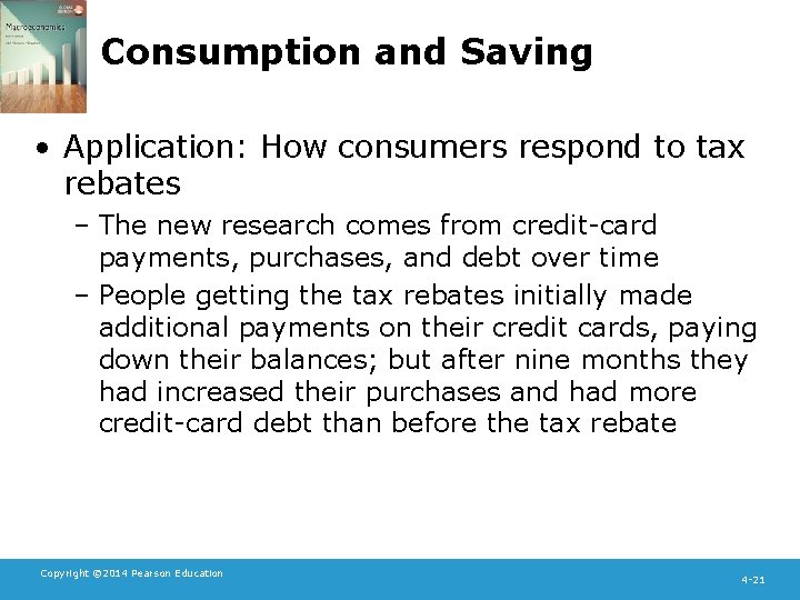 Consumption and Saving • Application: How consumers respond to tax rebates – The new