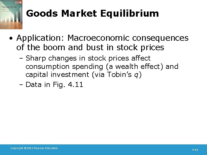 Goods Market Equilibrium • Application: Macroeconomic consequences of the boom and bust in stock