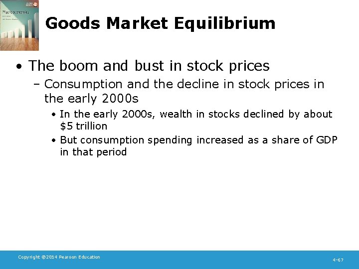 Goods Market Equilibrium • The boom and bust in stock prices – Consumption and