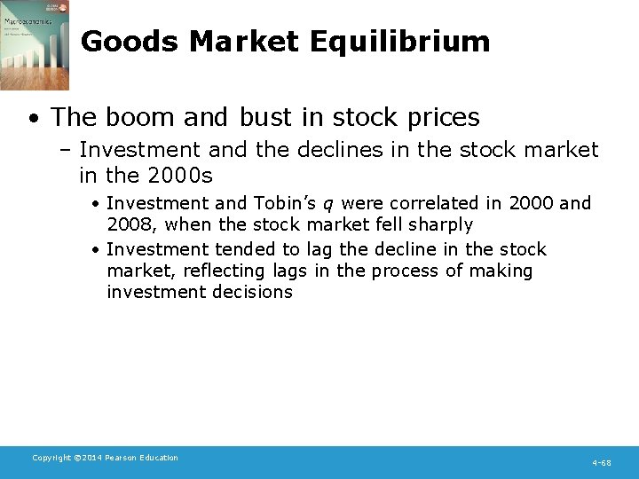Goods Market Equilibrium • The boom and bust in stock prices – Investment and