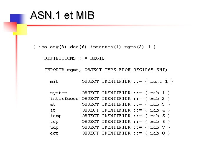 ASN. 1 et MIB 