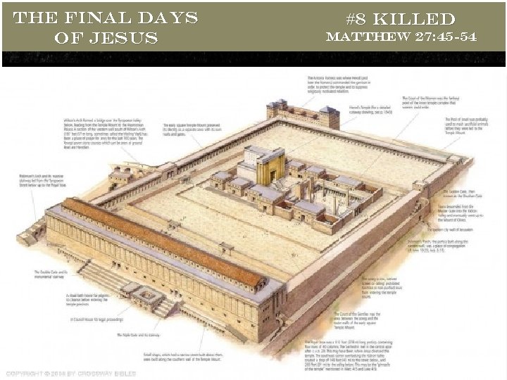 THE FINAL DAYS OF JESUS #8 Killed Matthew 27: 45 -54 