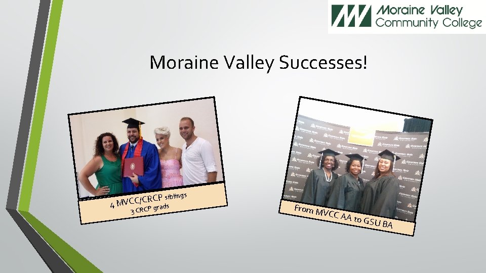 Moraine Valley Successes! iblings RCP s C / C C V M 4 rads