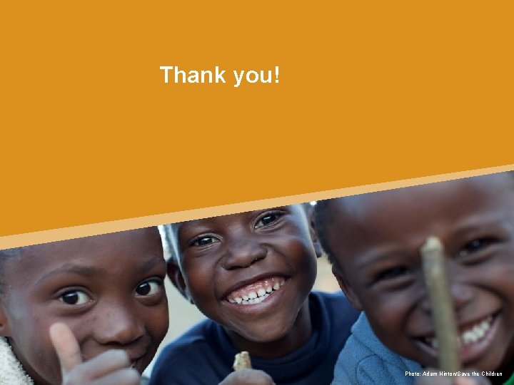 Thank you! Photo: Adam Hinton/Save the Children 