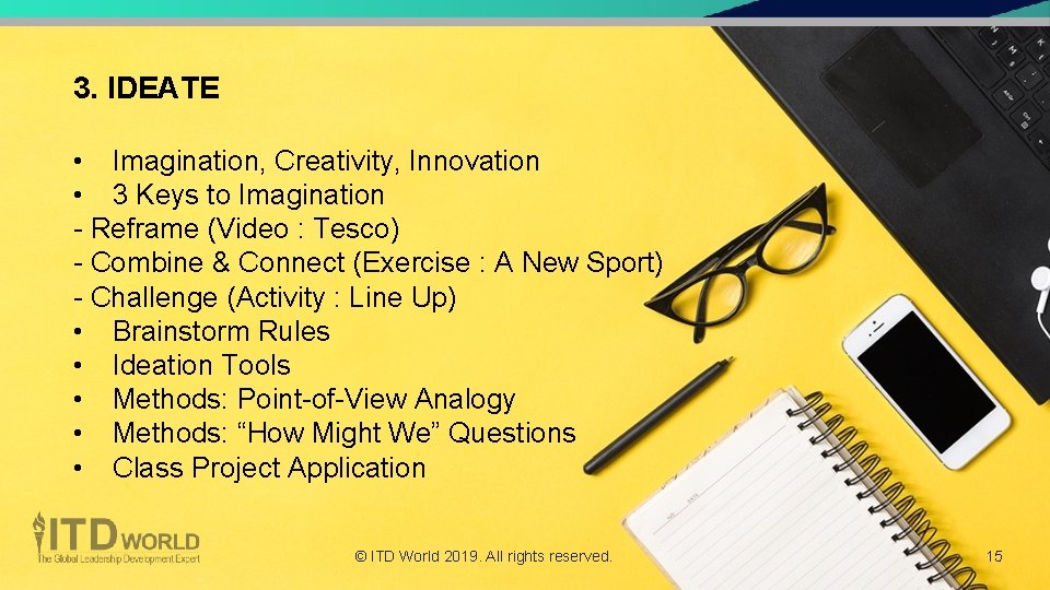 3. IDEATE • Imagination, Creativity, Innovation • 3 Keys to Imagination - Reframe (Video
