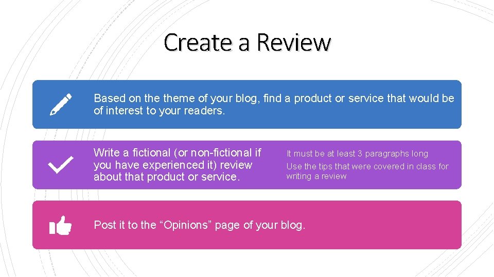 Create a Review Based on theme of your blog, find a product or service