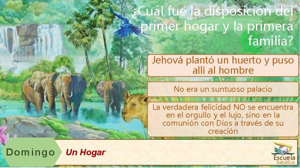 ¿Cuál fue la disposición del primer hogar y la primera familia? Jehová plantó un