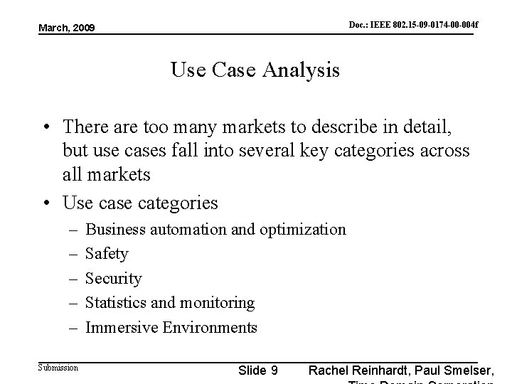 Doc. : IEEE 802. 15 -09 -0174 -00 -004 f doc. : IEEE 802.