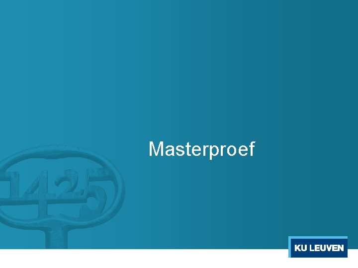 Masterproef 