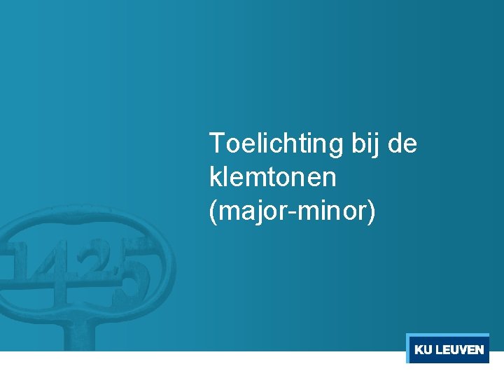 Toelichting bij de klemtonen (major minor) 