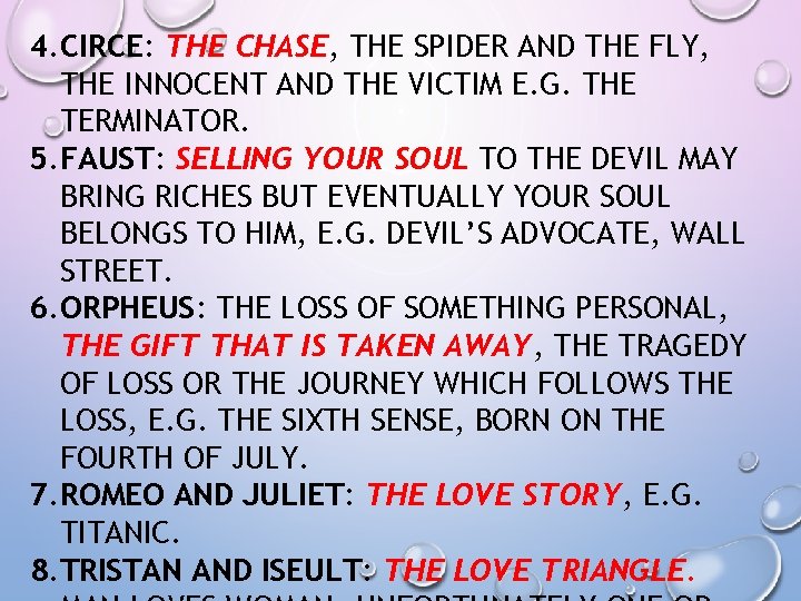 4. CIRCE: THE CHASE, THE SPIDER AND THE FLY, THE INNOCENT AND THE VICTIM